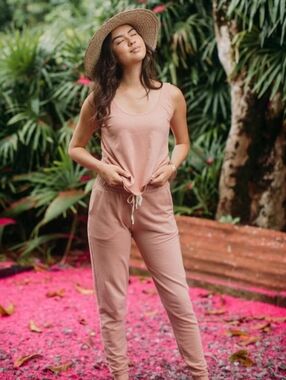 Dolkii Pant Miko Joggers, Rose Cloud, M, NWT